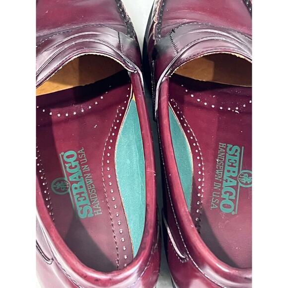Sebago Classic Penny Loafers Burgundy Leather Men’s 11D 81077 Handsewn USA main image 7